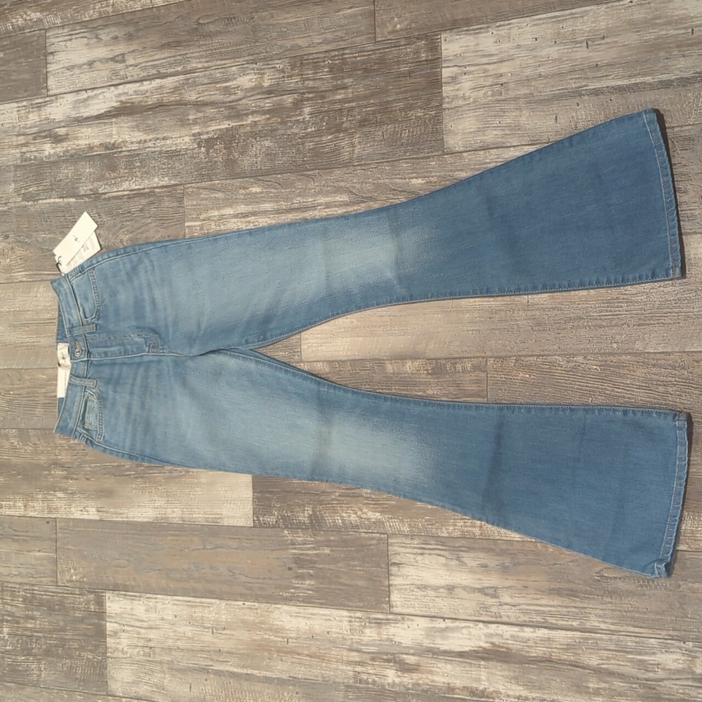7FAMK Ultra High Rise Skinny Boot jeans 7U413567 color Golden Hour sz23 Tall NWT - Picture 5 of 15